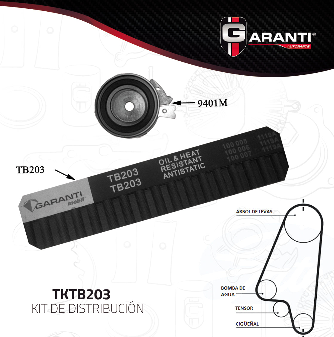 Kit Distribucion Garanti TKTB203