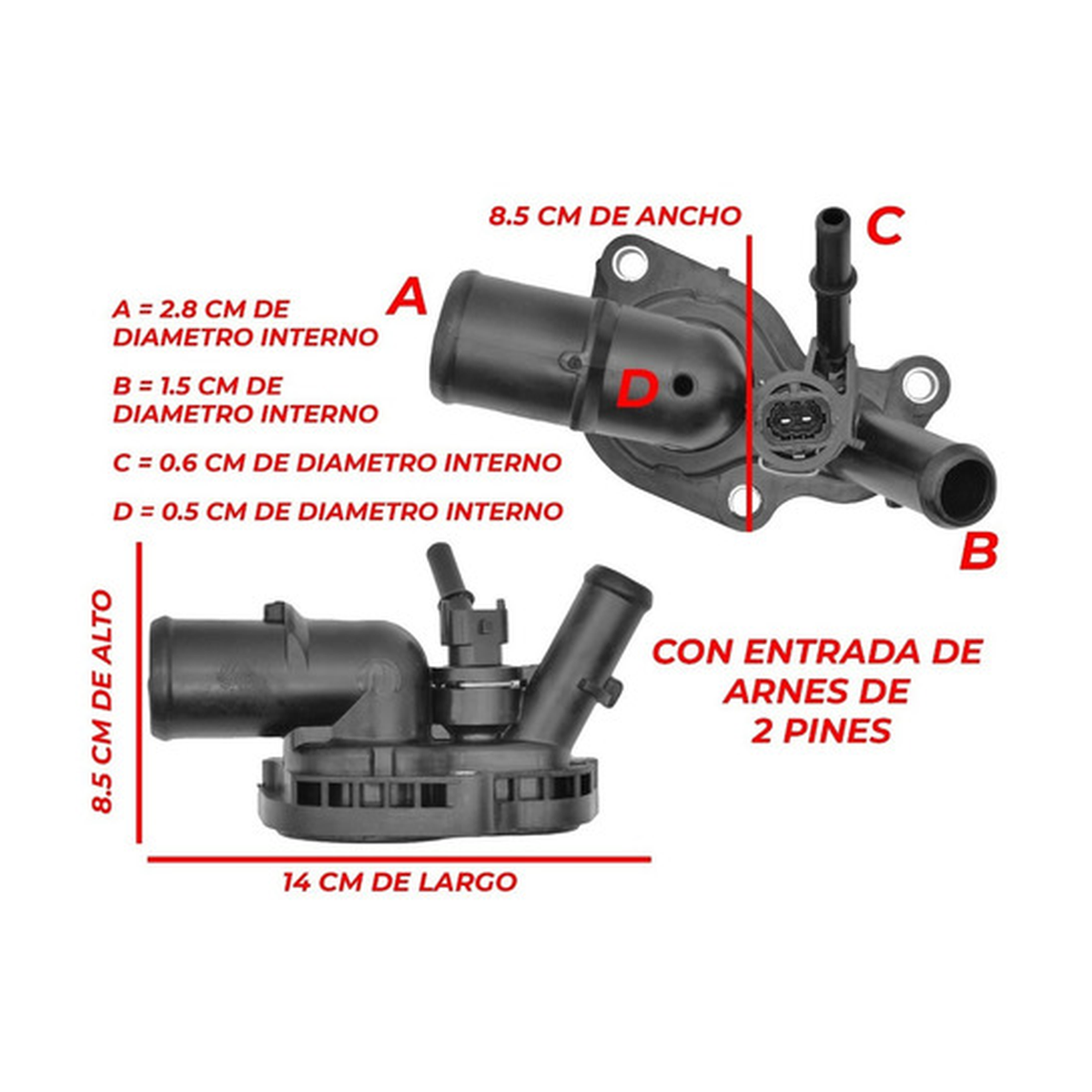 Toma agua con termostato ensamble US Parts 100-003