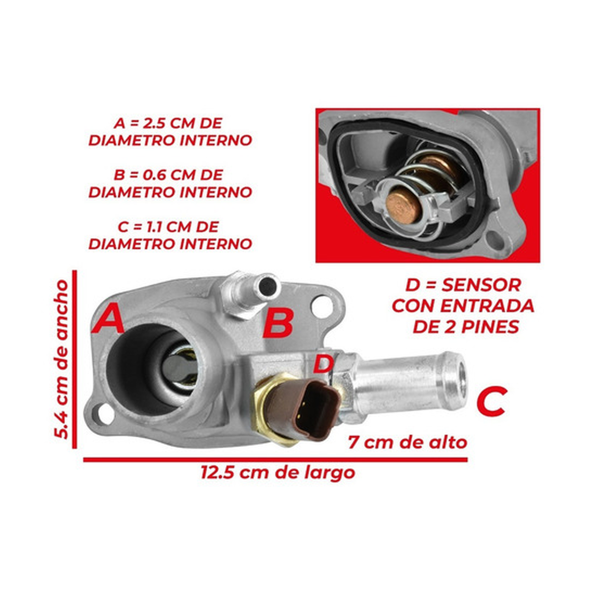 Termostato con toma de agua US Parts 100-008