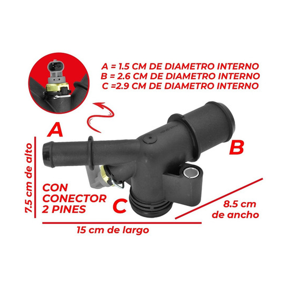 Toma de agua con sensor de temperatura bronco sport 21-23 US Parts 100-015