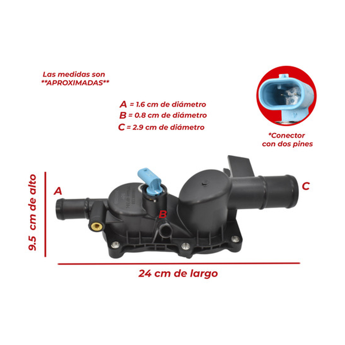 Toma de agua con termostatos y sensor US Parts 100-108