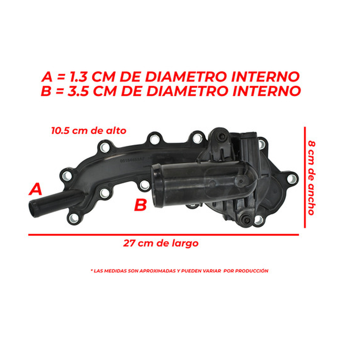Toma de agua con termostato y housing 300 3.6l 11-23 US Parts 100-111