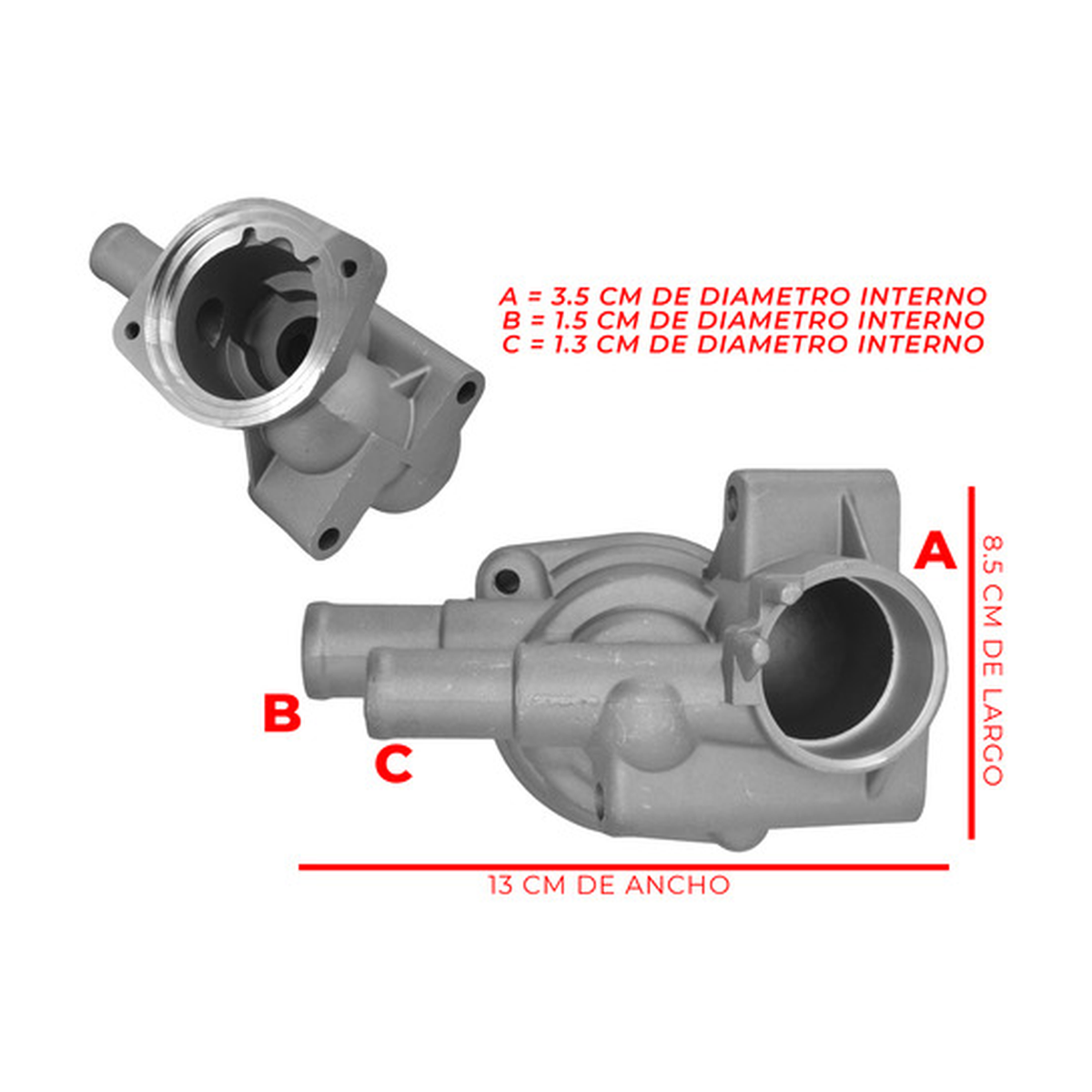 Toma de agua con housing y termostato US Parts 100-138