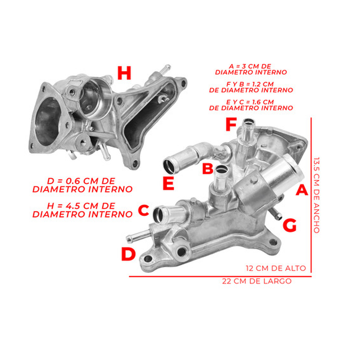 Toma de agua con housing/termostato US Parts 100-140