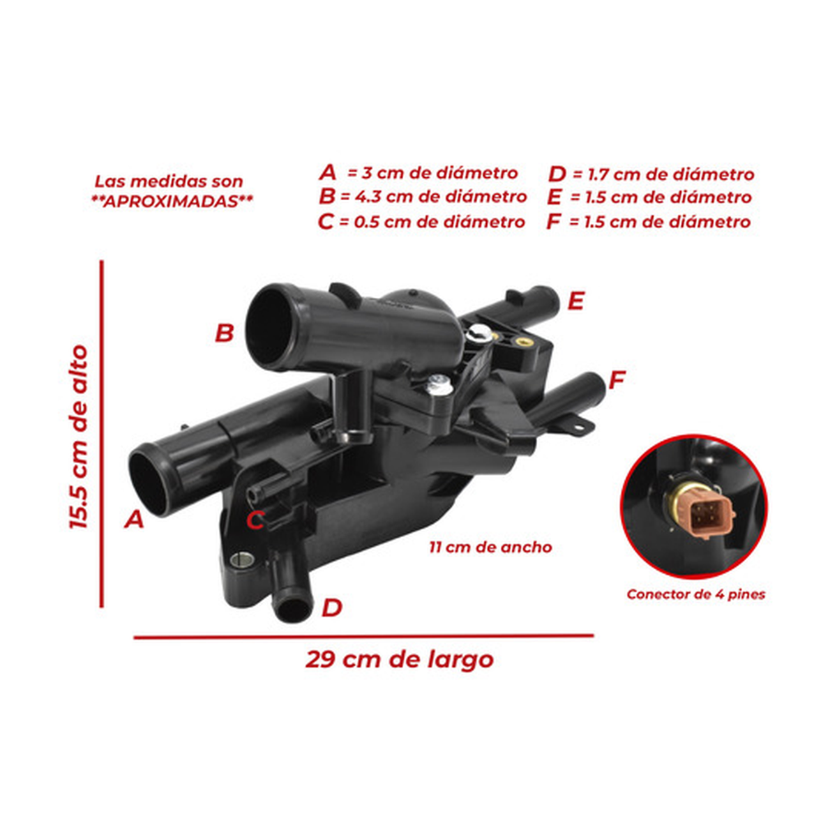 Toma de agua con termostato y sensor US Parts 100-152