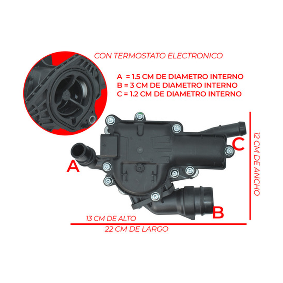 Toma de agua con termostato electrónico US Parts 100-166