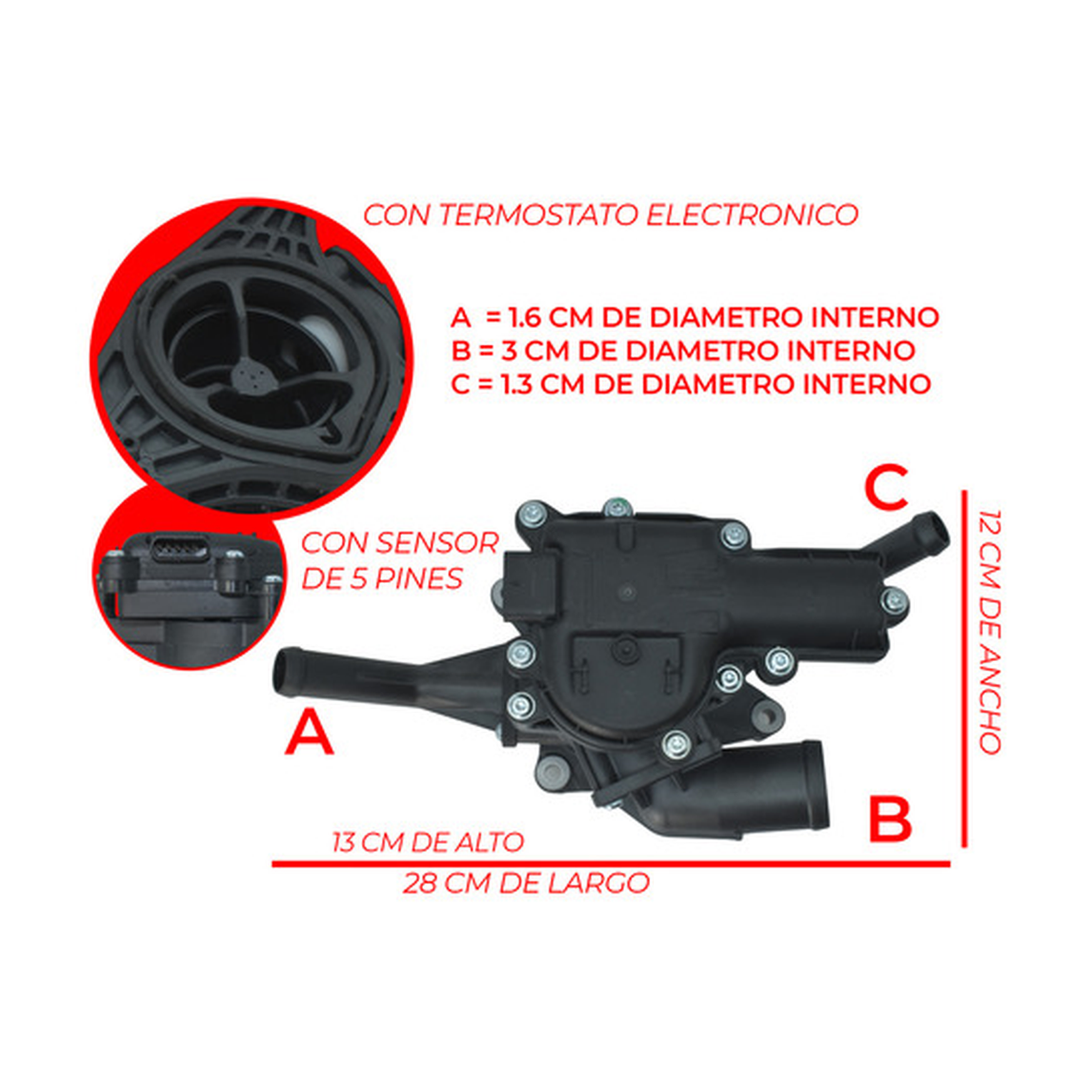 Toma de agua con termostato electrónico US Parts 100-168