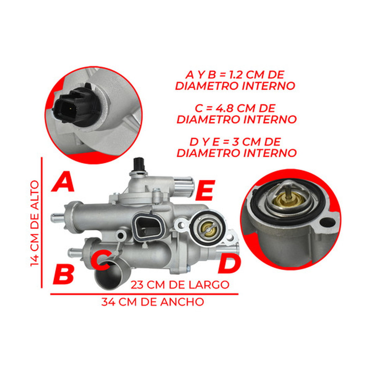Toma de agua con termostatos y sensor US Parts 100-172