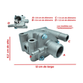 Toma de agua housing termostato US Parts 100-186