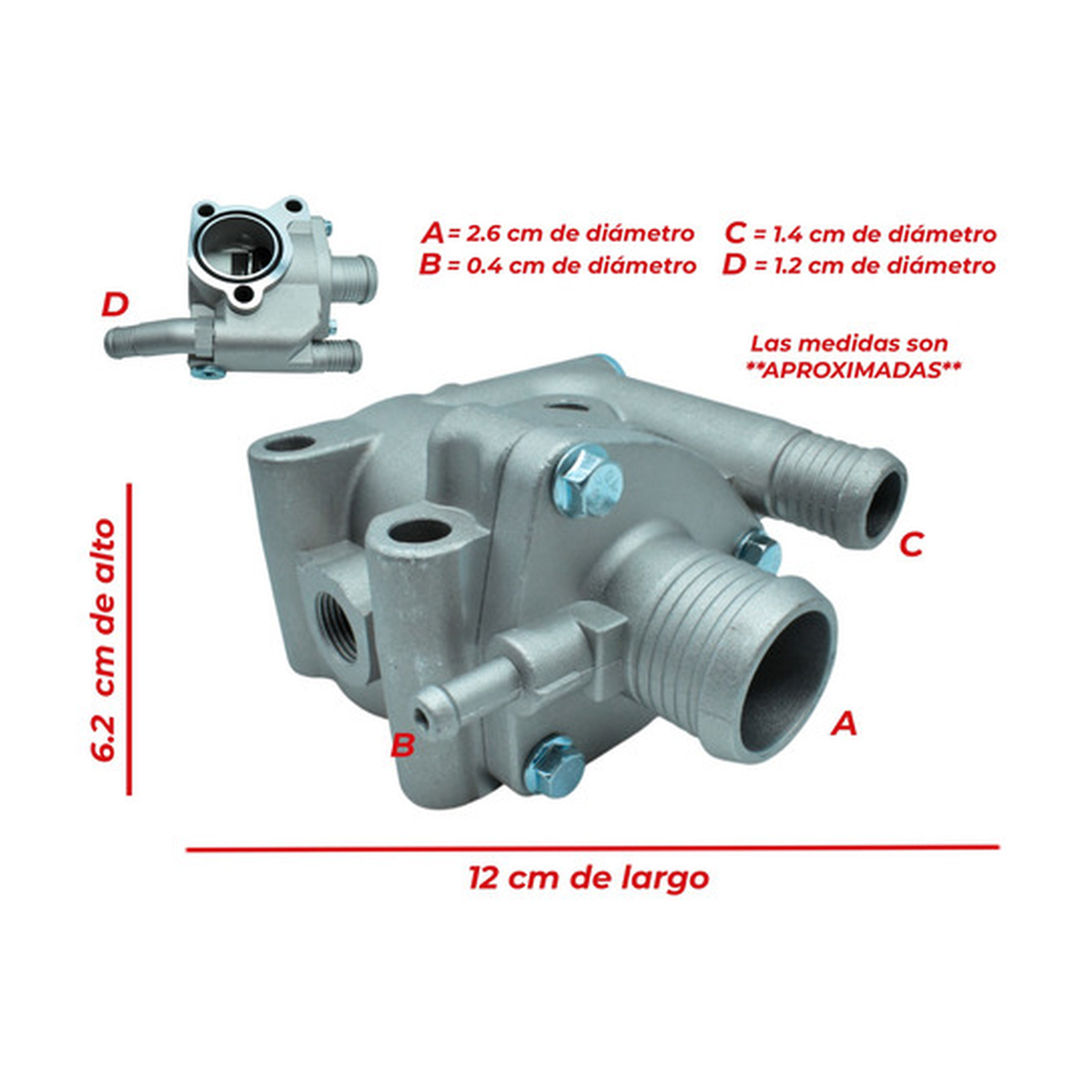 Toma de agua housing termostato US Parts 100-186