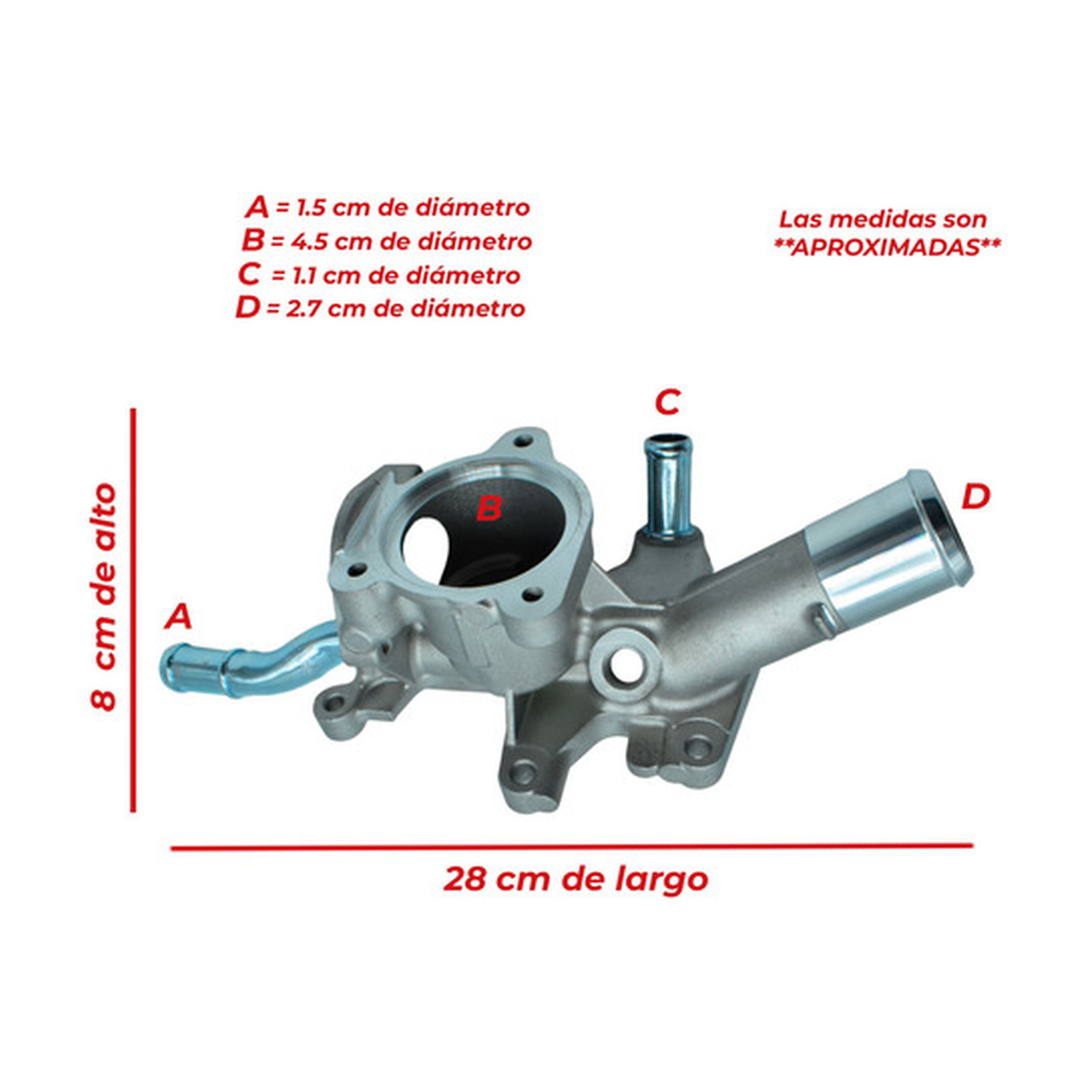 Toma de agua housing de termostato US Parts 100-206