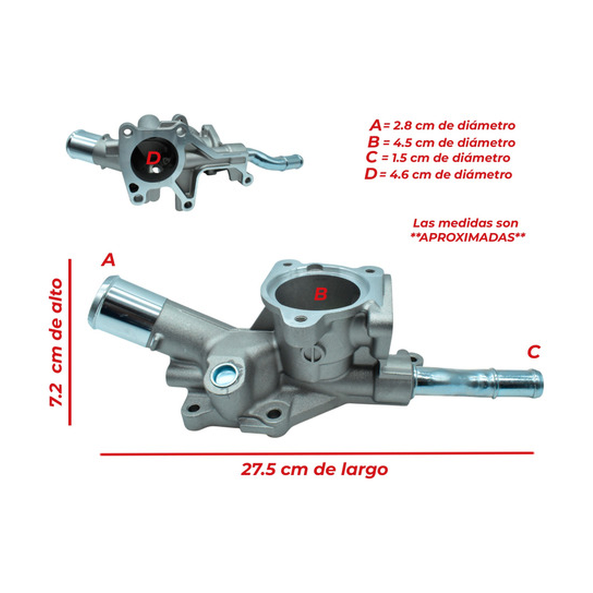 Toma de agua housing de termostato US Parts 100-207