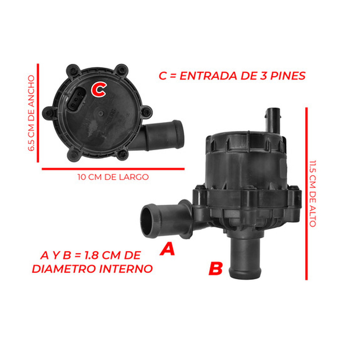 Bomba de agua auxiliar US Parts 110-001