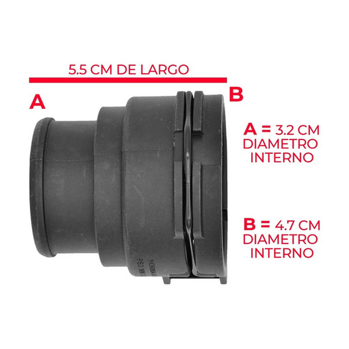 Conector manguera radiador inferior US Parts 120-016