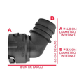 Conector manguera radiador inferior cruze 1.4 2011 2016 codo US Parts 120-017