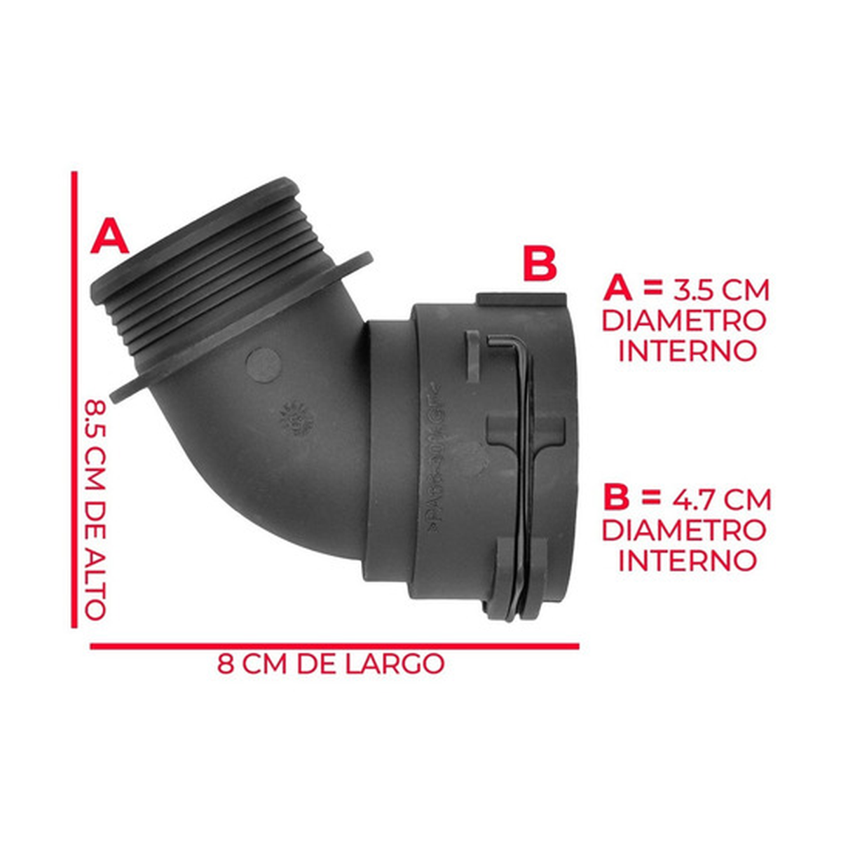 Conector manguera radiador inferior trax 1.4 2015 2021 US Parts 120-019