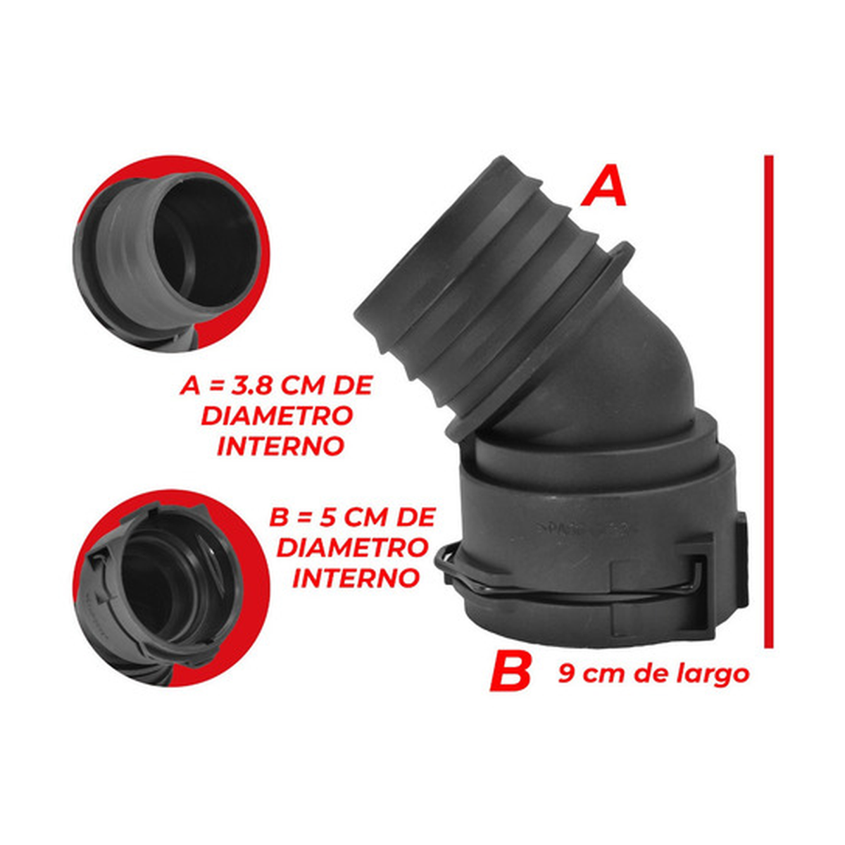 Conector radiador superior p/ US Parts 120-035