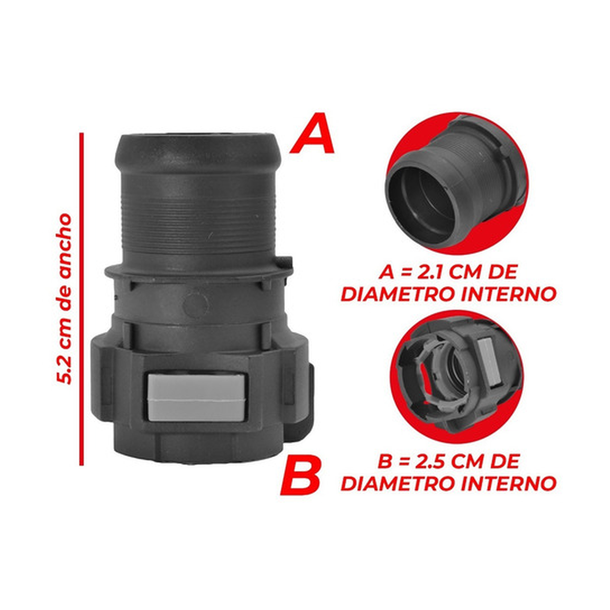 Conector calefaccion entrada/salida US Parts 120-049