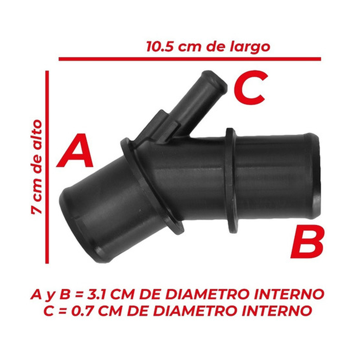 Conector manguera radiador US Parts 120-053