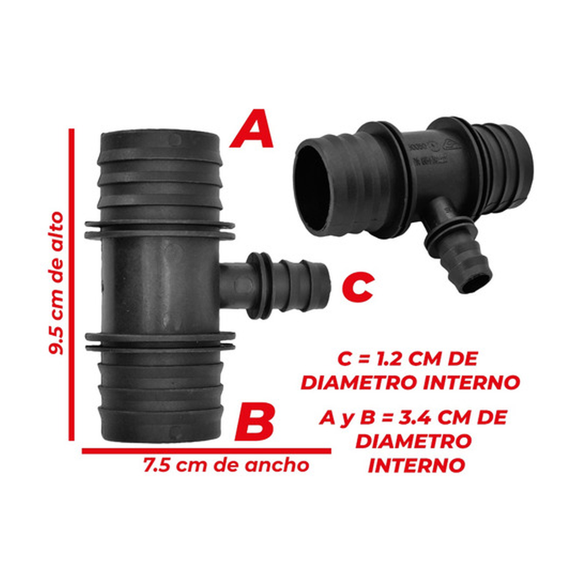 Conector radiador tee para US Parts 120-055