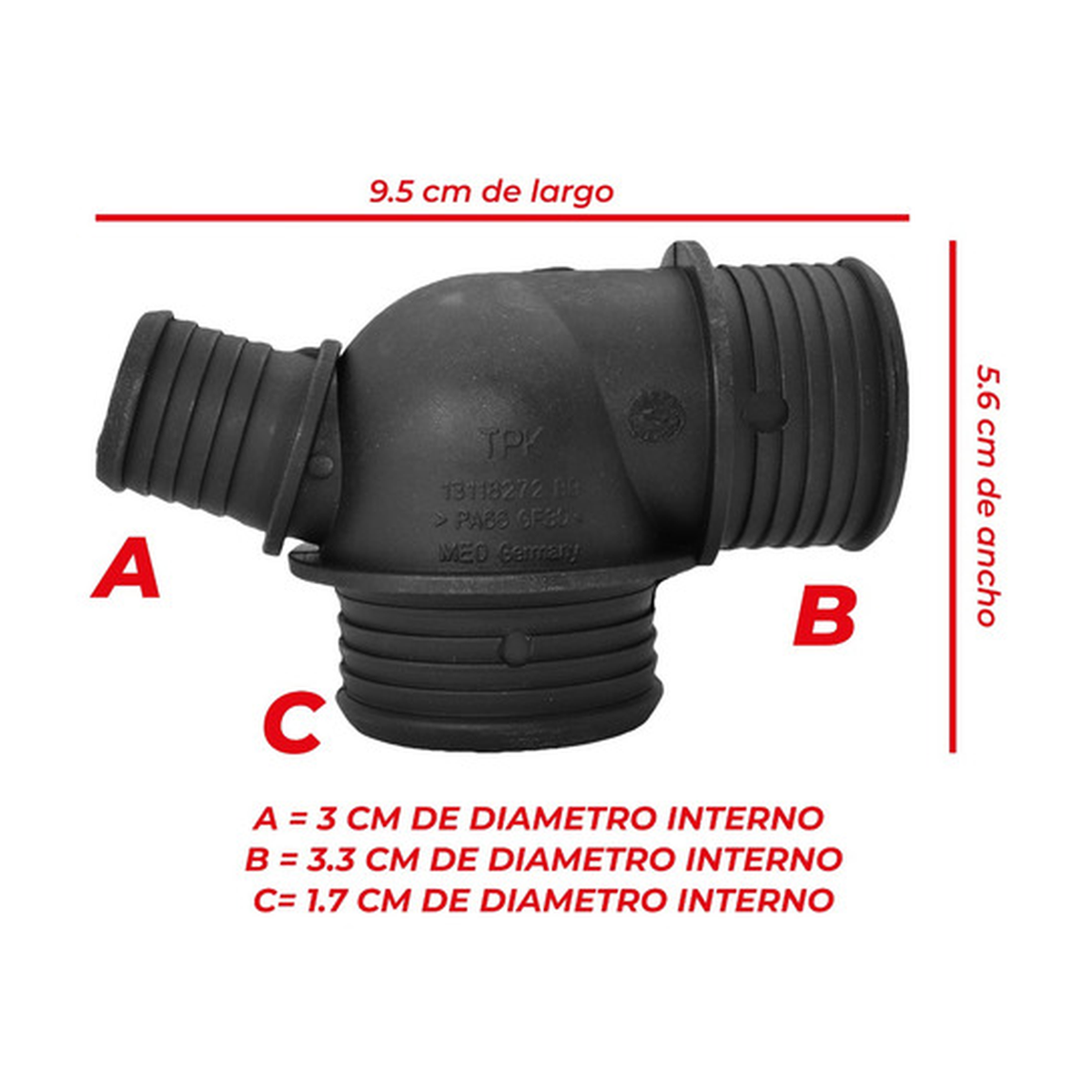 Conector radiador US Parts 120-056