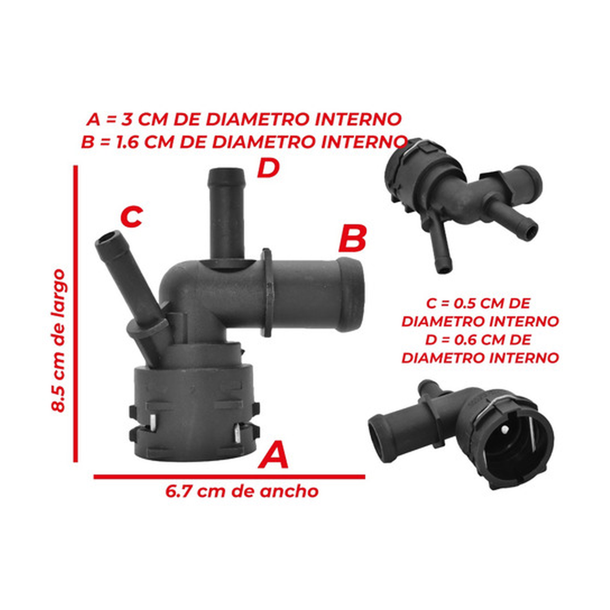 Conector radiador US Parts 120-064