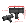 Conector radiador tee US Parts 120-066