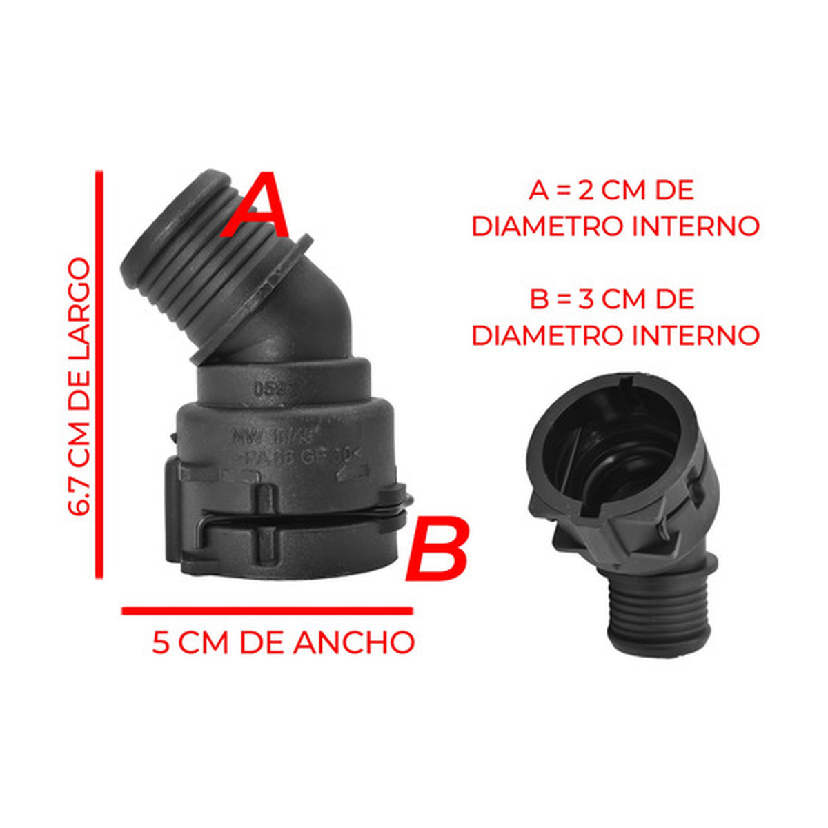 Conector calefaccion entrada/salida US Parts 120-078