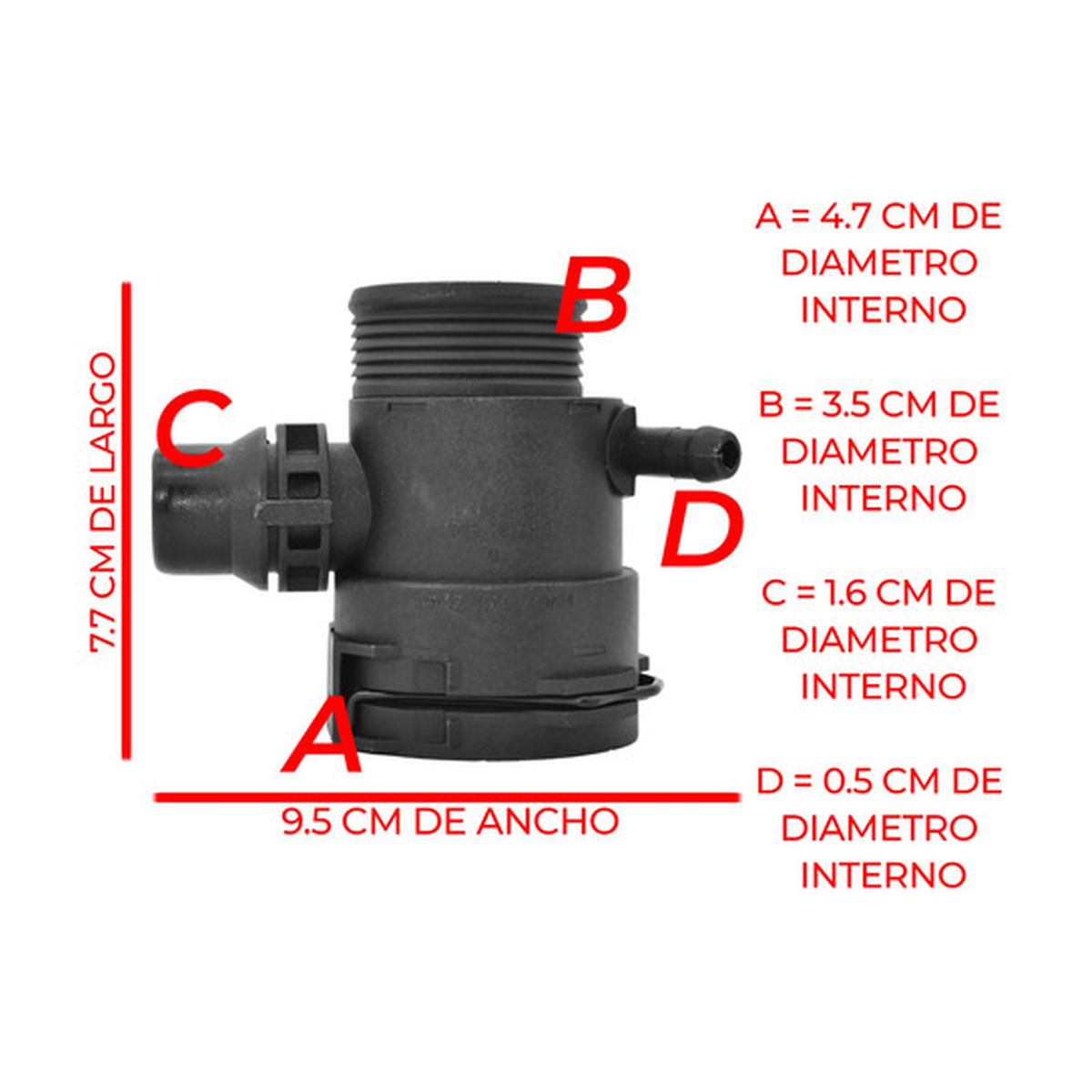 Conector radiador superior US Parts 120-091