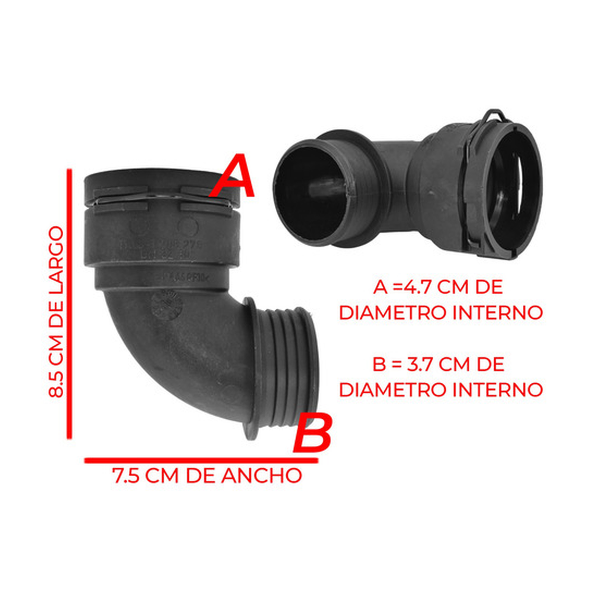 Conector radiador superior US Parts 120-094