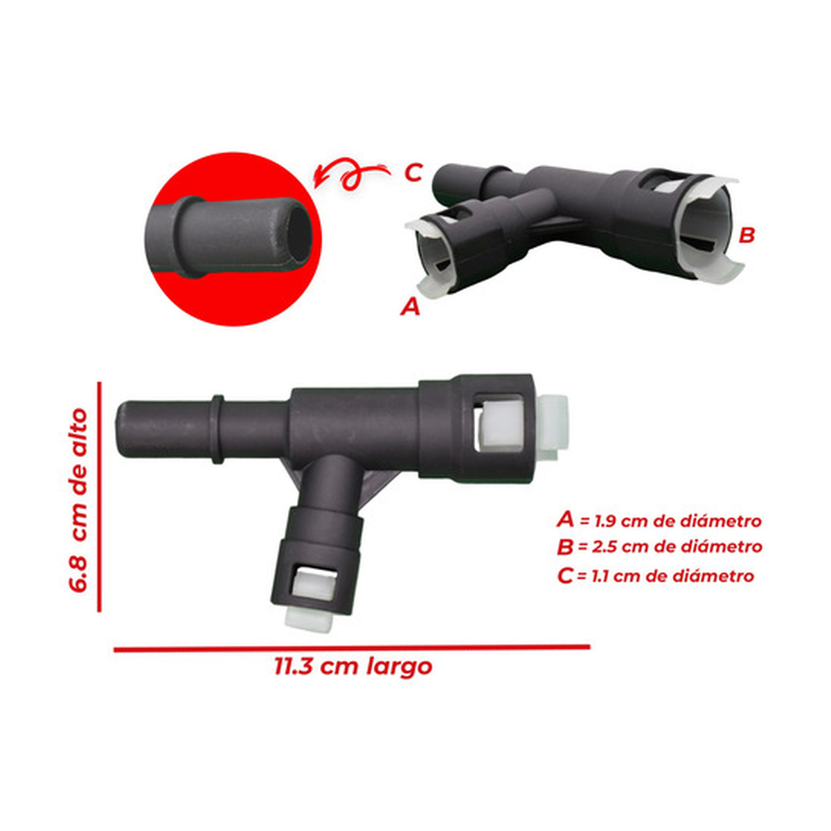 Conector calefaccion entrada US Parts 120-126
