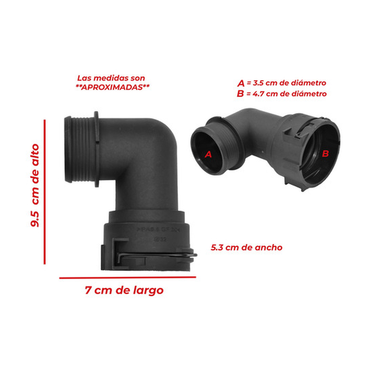 Manguera inferior radiador US Parts 120-135