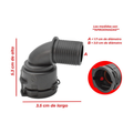 Conector manguera refrigeración radiador A deposito US Parts 120-137