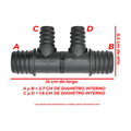 Conector manguera radiador tee US Parts 120-156