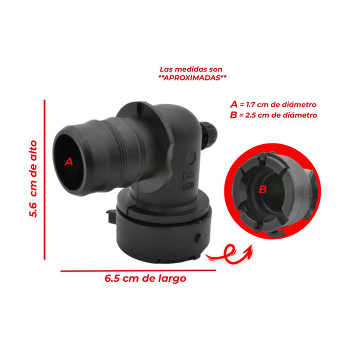 Conector manguera calefacción salida US Parts 120-159