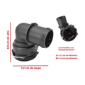 Conector manguera radiador sup/inf US Parts 120-192