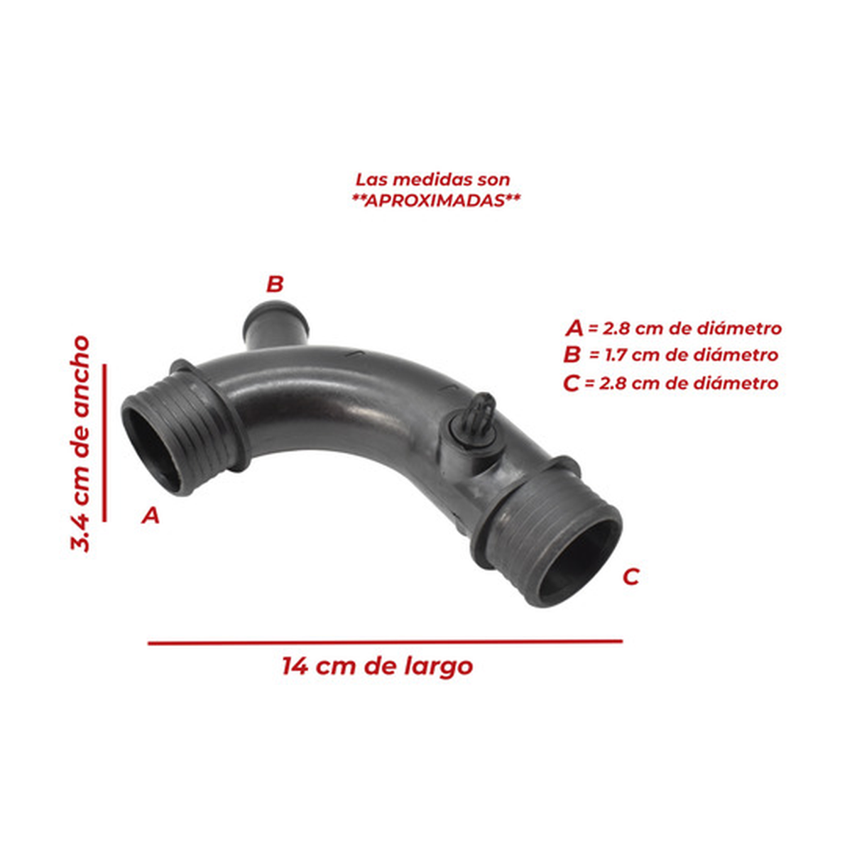 Conector manguera radiador superior US Parts 120-195
