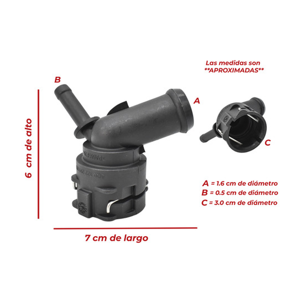 Conector manguera calefacción US Parts 120-198