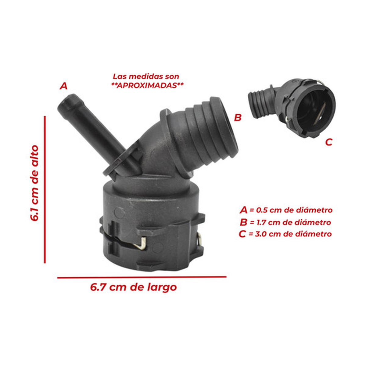 Conector manguera calefacción US Parts 120-204