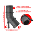 Conector manguera radiador superior US Parts 120-209
