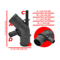 Conector manguera radiador superior golf jetta clasico 2.0l US Parts 120-210