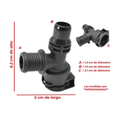 Conector manguera radiador A bomba agua US Parts 120-223