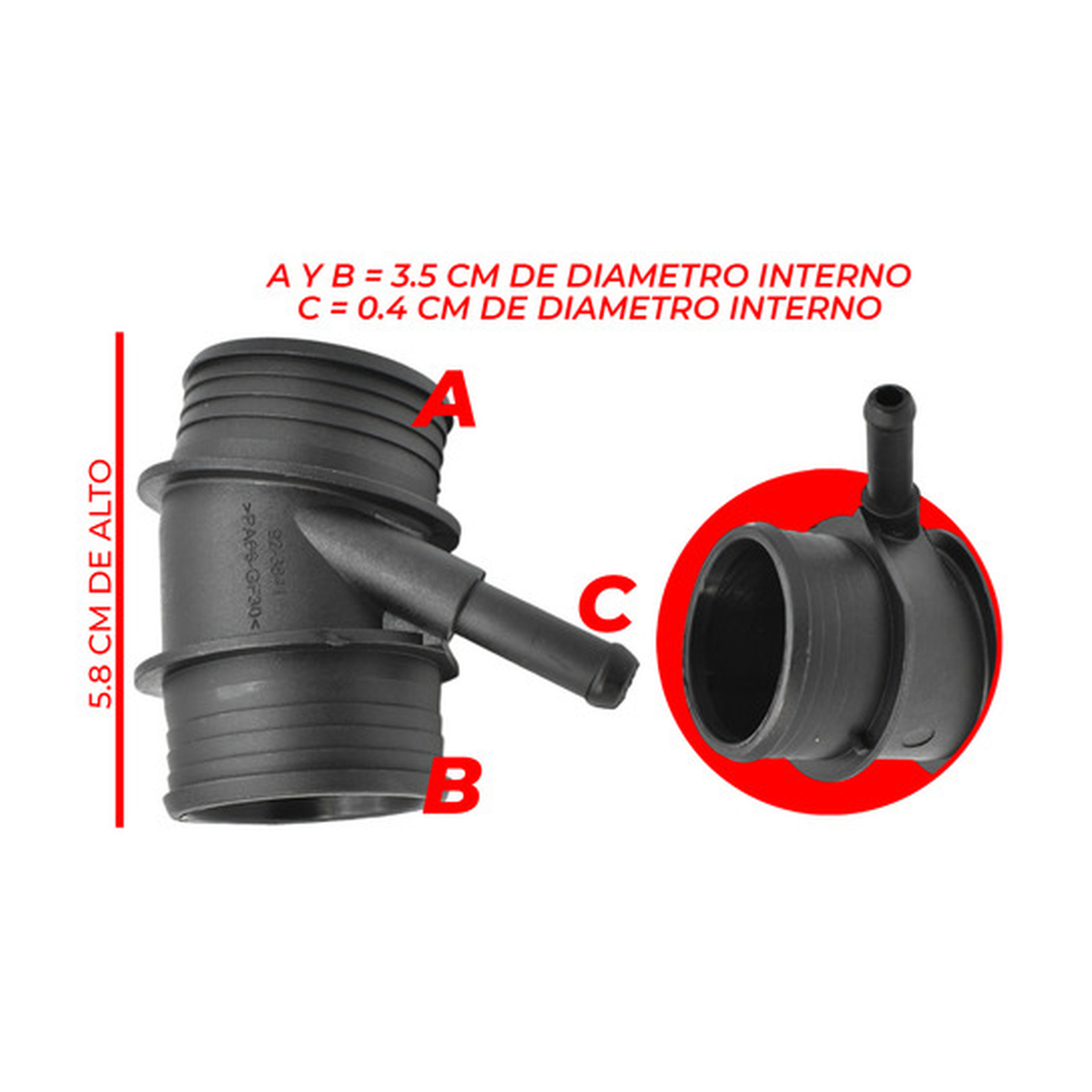 Conector manguera termostato A tubo land rover varios modelo US Parts 120-226