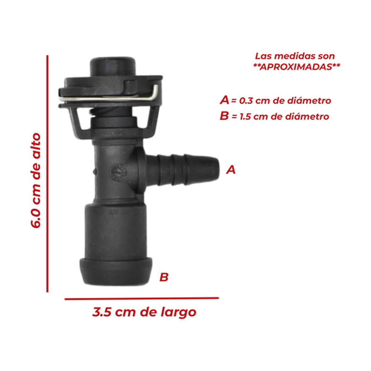 Conector manguera deposito p/ US Parts 120-242