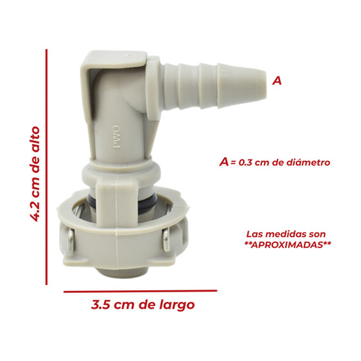 Conector manguera deposito p/ US Parts 120-244
