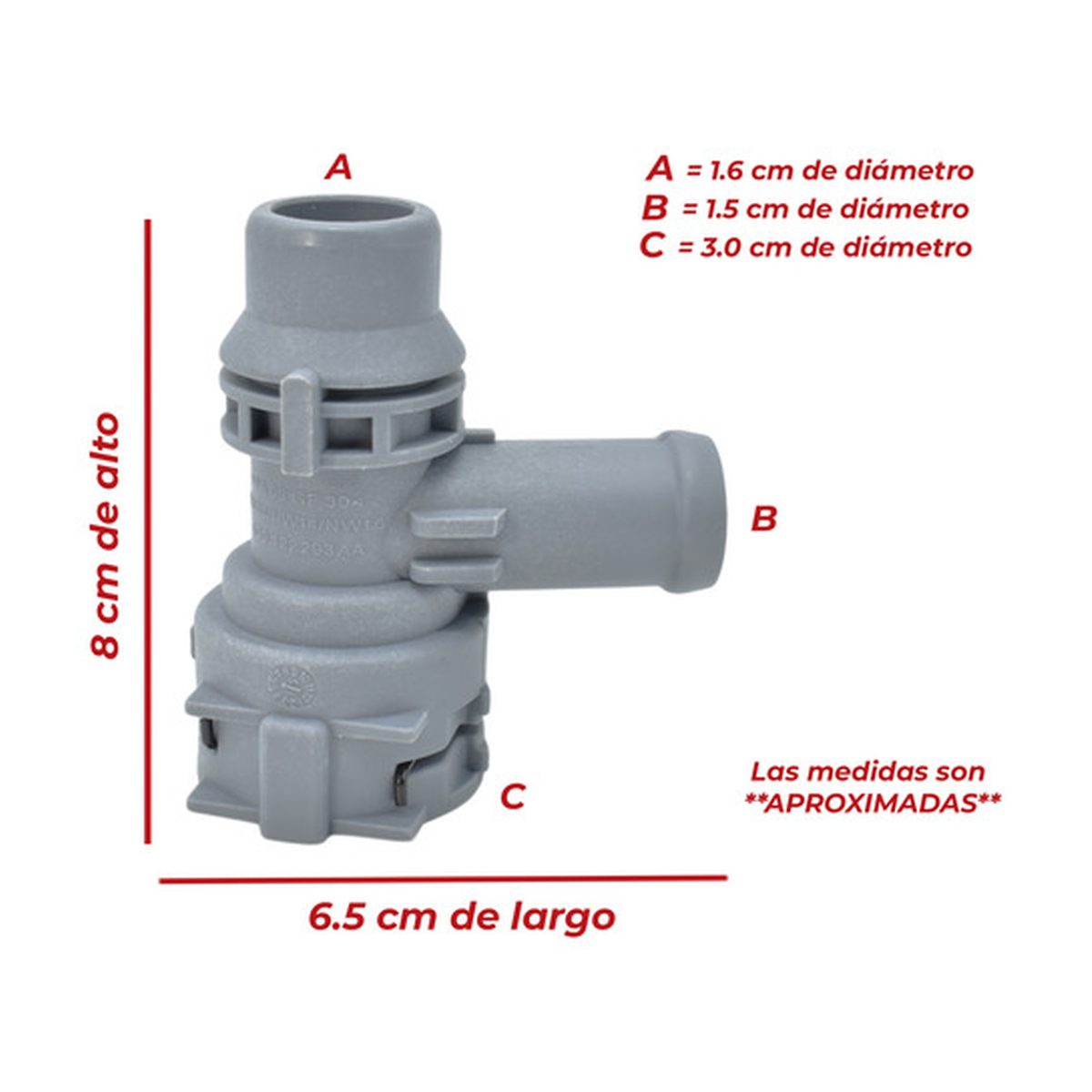 Conector manguera enfriador aceite p/ US Parts 120-246