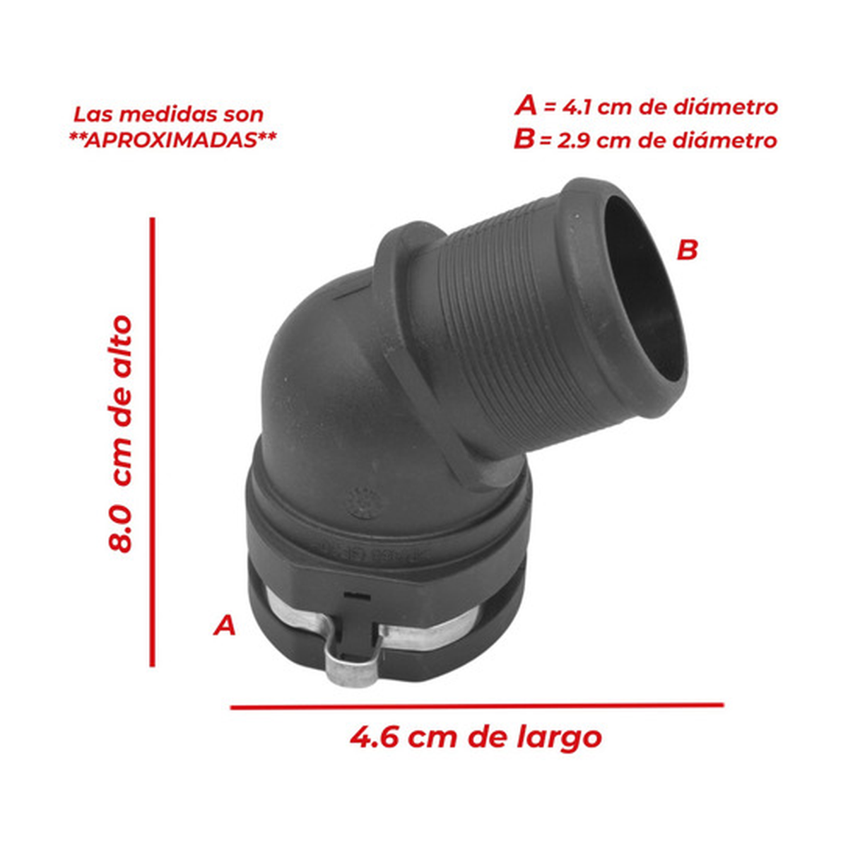 Conector radiador para forte seltos soul 1.6l T sportage US Parts 120-248