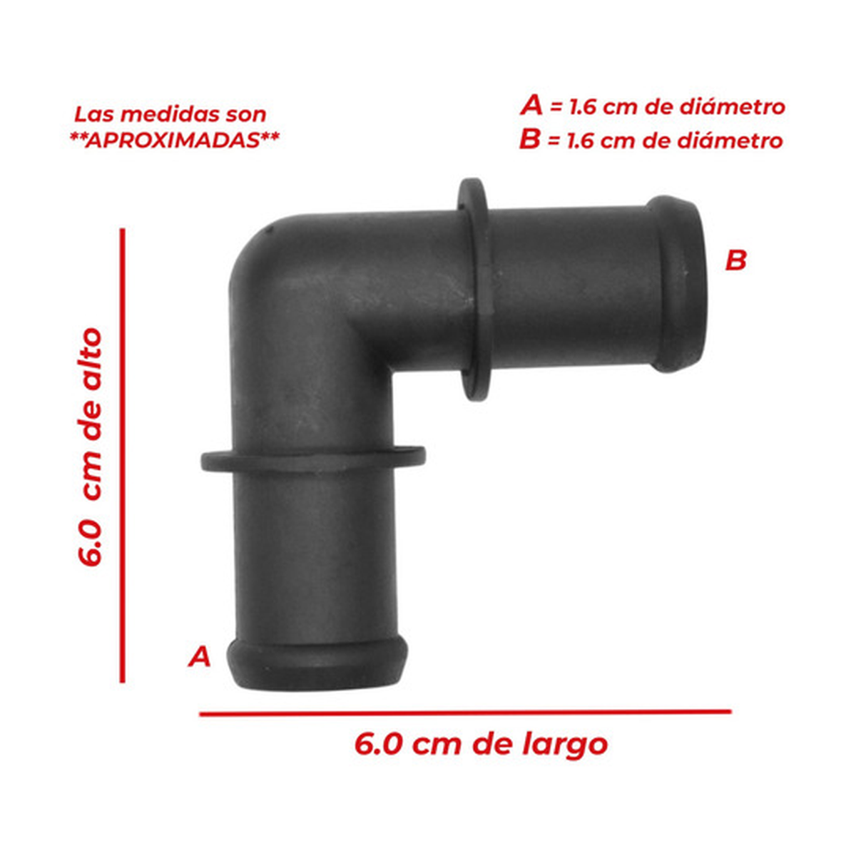 Conector manguera calefaccion codo 3/4 X 3/4 universal US Parts 120-250