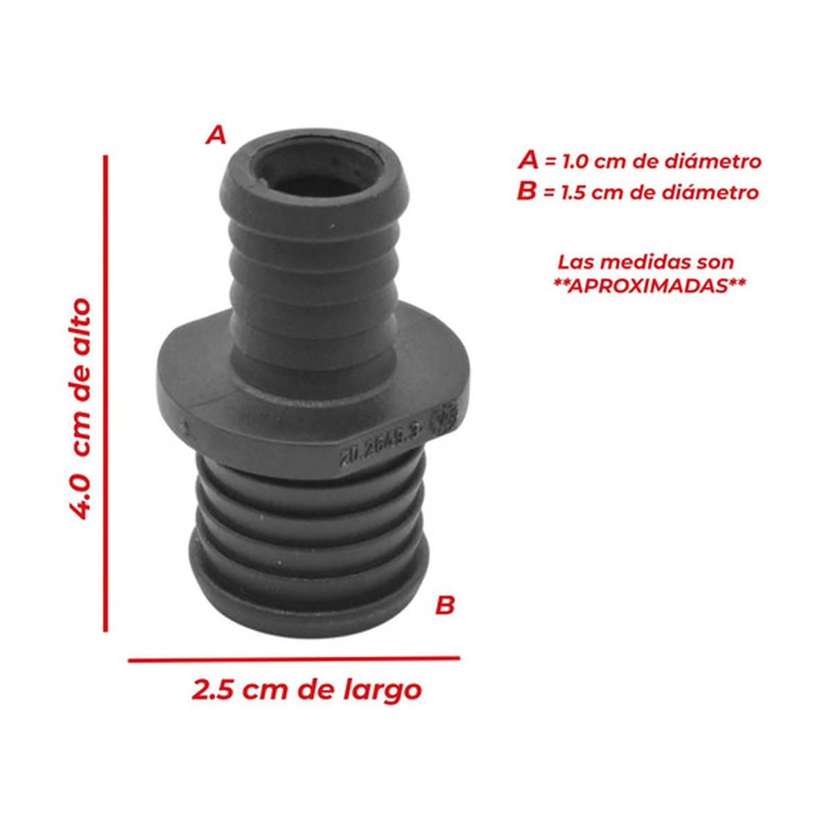 Conector manguera calefaccion reducción 3/4 x3/8 universa US Parts 120-252