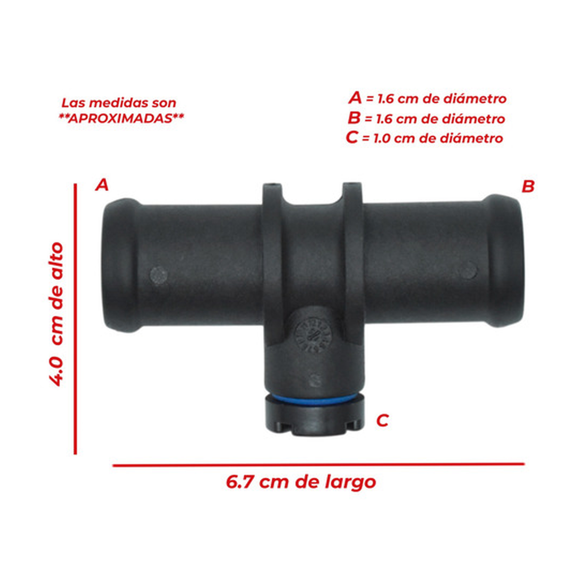 Conector manguera calefaccion recto 3/4 X 3/4 universal US Parts 120-253